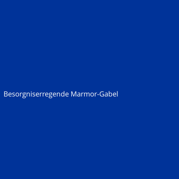 Besorgniserregende Marmor-Gabel